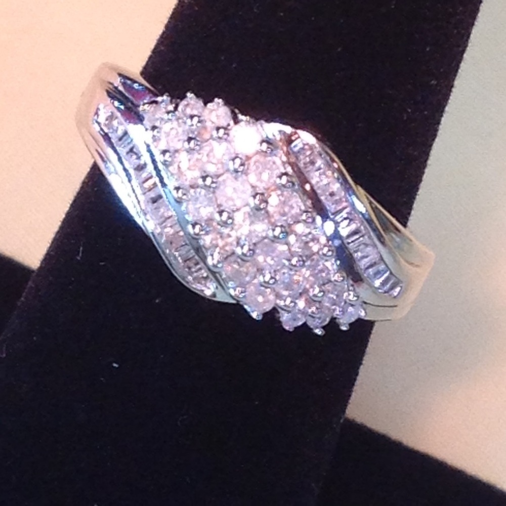 Genuine White Diamond Ring. .50 cts
